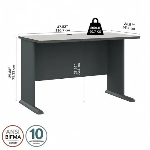 Bush Business Furniture Computer Desks<Cubix 48"W Desk, (WC8448A)