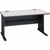 Bush Business Furniture Computer Desks<Cubix 60"W Desk, Slate/White Spectrum (WC8460A)