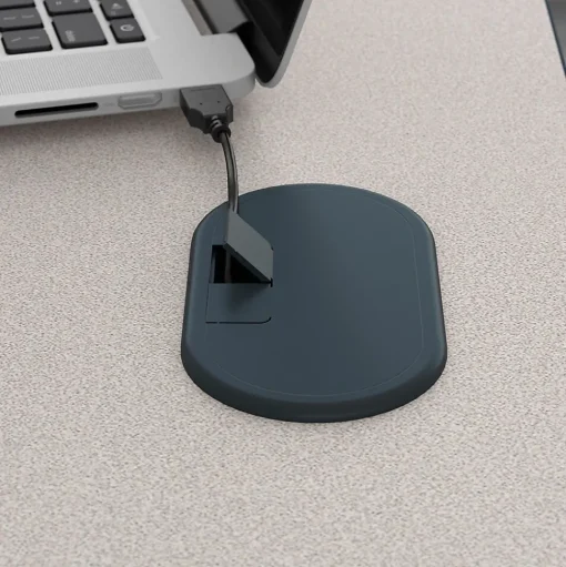 Bush Business Furniture Computer Desks<Cubix 60"W Desk, Slate/White Spectrum (WC8460A)