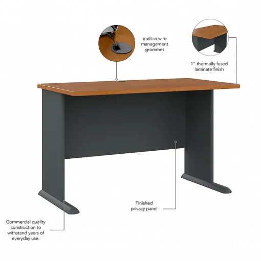 Bush Business Furniture Computer Desks<Cubix 48"W Desk, (WC57448)