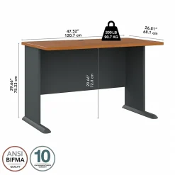 Bush Business Furniture Computer Desks<Cubix 48"W Desk, (WC57448)