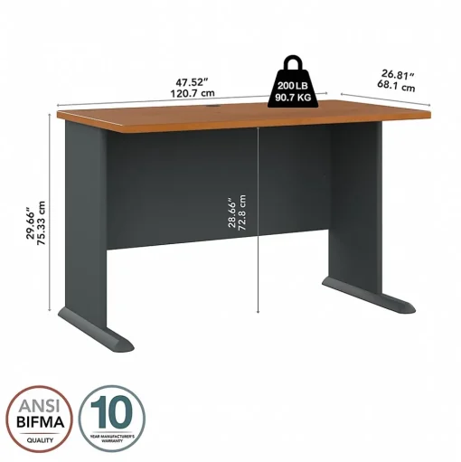 Bush Business Furniture Computer Desks<Cubix 48"W Desk, (WC57448)