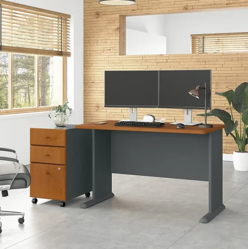 Bush Business Furniture Computer Desks<Cubix 48"W Desk, (WC57448)