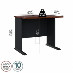 Bush Business Furniture Computer Desks<Cubix 36"W Desk, (WC90436A)