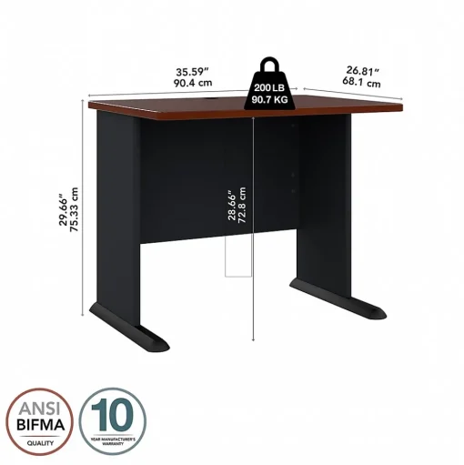 Bush Business Furniture Computer Desks<Cubix 36"W Desk, (WC90436A)