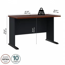 Bush Business Furniture Computer Desks<Cubix 48"W Desk, (WC90448A)