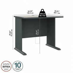 Bush Business Furniture Computer Desks<Cubix 36"W Desk, (WC8436A)