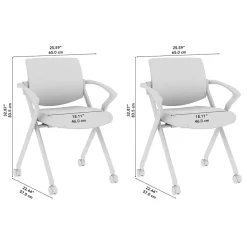 Bush Business Furniture Folding & Stacking<Envision Mesh Folding Chairs with Arms, Black, 2/Set (CH4001BLF-03)
