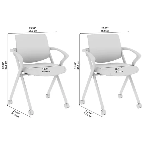 Bush Business Furniture Folding & Stacking<Envision Mesh Folding Chairs with Arms, Black, 2/Set (CH4001BLF-03)