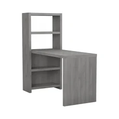 Bush Business Furniture Office Desks<Echo 56W Bookcase Desk, Modern Gray (KI60407-03)