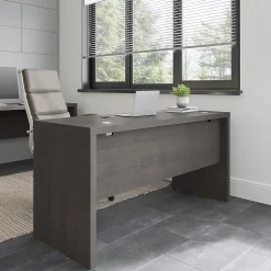 Bush Business Furniture Office Desks<Echo 60"W Credenza Desk, Charcoal Maple (KI60306-03)