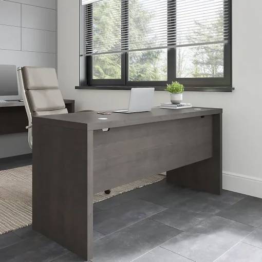 Bush Business Furniture Office Desks<Echo 60"W Credenza Desk, Charcoal Maple (KI60306-03)