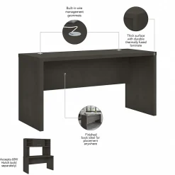 Bush Business Furniture Office Desks<Echo 60"W Credenza Desk, Charcoal Maple (KI60306-03)
