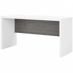 Bush Business Furniture Office Desks<Echo 60"W Credenza Desk, Pure White/Modern Gray (KI60506-03)