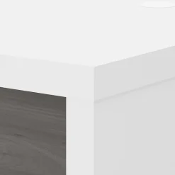 Bush Business Furniture Office Desks<Echo 60"W Credenza Desk, Pure White/Modern Gray (KI60506-03)