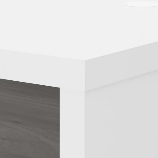 Bush Business Furniture Office Desks<Echo 60"W Credenza Desk, Pure White/Modern Gray (KI60506-03)