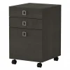 Bush Business Furniture File Cabinets<Echo 3 Drawer Mobile File Cabinet, Charcoal Maple (KI60301-03)