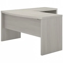 Bush Business Furniture L-Desks<Echo 60"W L Shaped Bow Front Desk, Gray Sand (ECH025GS)