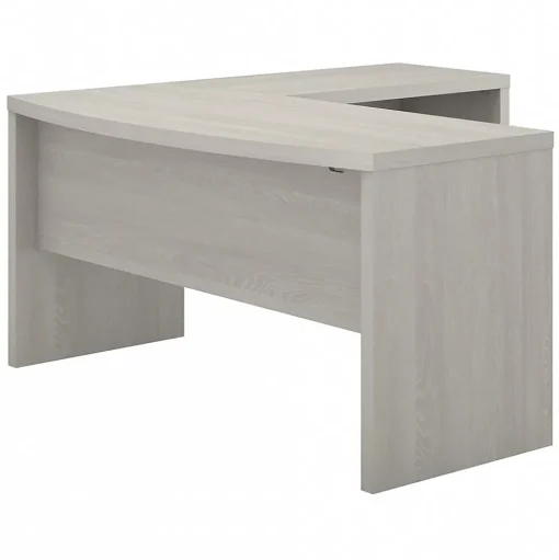 Bush Business Furniture L-Desks<Echo 60"W L Shaped Bow Front Desk, Gray Sand (ECH025GS)