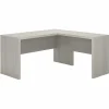Bush Business Furniture L-Desks<Echo 60"W L Shaped Desk, Gray Sand (ECH026GS)