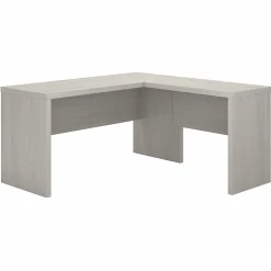 Bush Business Furniture L-Desks<Echo 60"W L Shaped Desk, Gray Sand (ECH026GS)