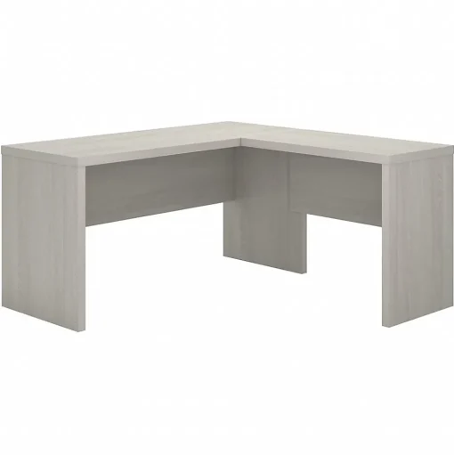 Bush Business Furniture L-Desks<Echo 60"W L Shaped Desk, Gray Sand (ECH026GS)