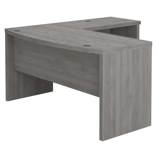 Bush Business Furniture L-Desks<Echo 60"W L Shaped Bow Front Desk, Modern Gray (ECH025MG)