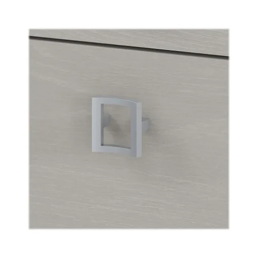 Bush Business Furniture L-Desks<Echo 60"W L Shaped Bow Front Desk with Mobile File Cabinet, Gray Sand (ECH007GS)