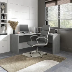 Bush Business Furniture L-Desks<Echo 60"W L Shaped Desk, Modern Gray (ECH026MG)