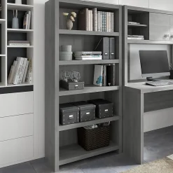 Bush Business Furniture Bookcases<Echo 5 Shelf Bookcase, Modern Gray (KI60404-03)