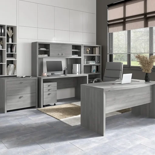 Bush Business Furniture Bookcases<Echo 5 Shelf Bookcase, Modern Gray (KI60404-03)