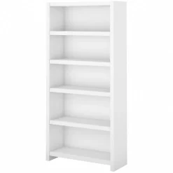 Bush Business Furniture Bookcases<Echo 5 Shelf Bookcase, Pure White (KI60104-03)