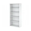 Bush Business Furniture Bookcases<Easy Office 72.79" 5-Shelf Bookcase with Adjustable Shelves, White Laminated Wood (EO105WH)