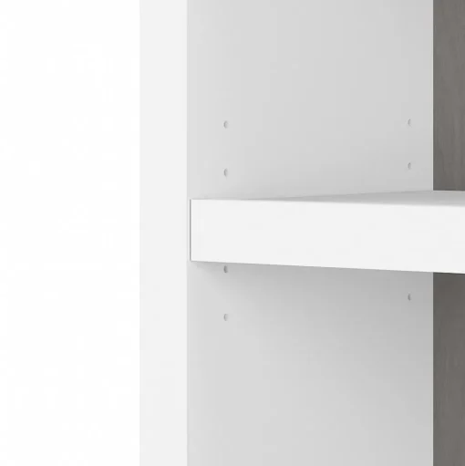 Bush Business Furniture Bookcases<Echo 5 Shelf Bookcase, Pure White/Modern Gray (KI60504-03)
