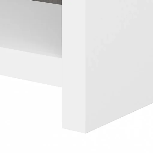 Bush Business Furniture Bookcases<Echo 5 Shelf Bookcase, Pure White/Modern Gray (KI60504-03)