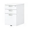 Bush Business Furniture File Cabinets<Easy Office 3-Drawer Mobile Vertical File Cabinet, Letter/Legal Size, Lockable, Pure White (EOF116WH-03)