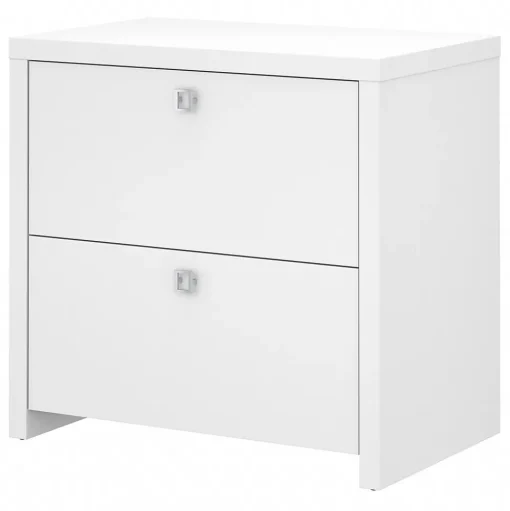 Bush Business Furniture File Cabinets<Echo Lateral File Cabinet, Pure White (KI60102-03)