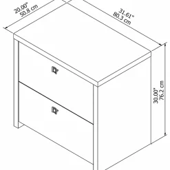 Bush Business Furniture File Cabinets<Echo Lateral File Cabinet, Pure White (KI60102-03)