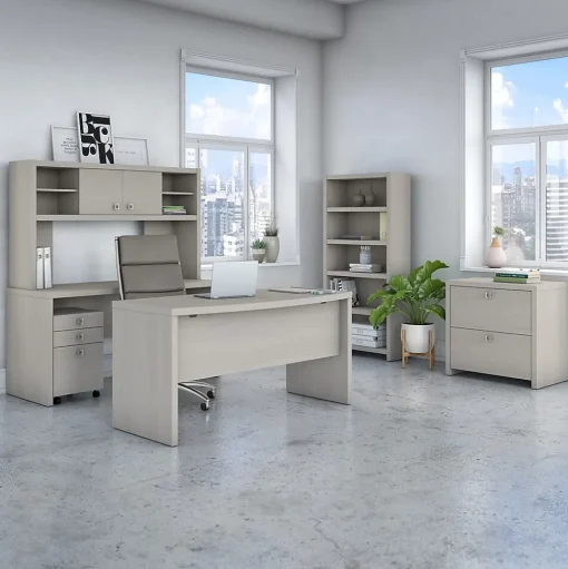 Bush Business Furniture File Cabinets<Echo 3 Drawer Mobile File Cabinet, Gray Sand (KI60201-03)