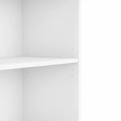 Bush Business Furniture Bookcases<29"H 2-Shelf Bookcase with Adjustable Shelf, White (BK3036WH)