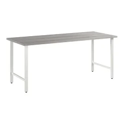 Bush Business Furniture Office Desks<Hustle 72"W Computer Desk with Metal Legs, Platinum Gray (HUD272PG)