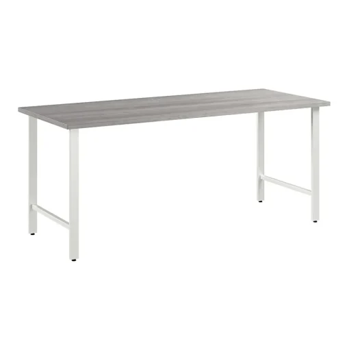 Bush Business Furniture Office Desks<Hustle 72"W Computer Desk with Metal Legs, Platinum Gray (HUD272PG)