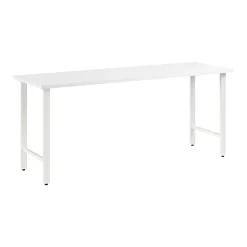 Bush Business Furniture Office Desks<Hustle 72"W Computer Desk with Metal Legs, White (HUD172WH)