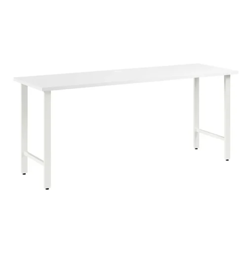 Bush Business Furniture Office Desks<Hustle 72"W Computer Desk with Metal Legs, White (HUD172WH)