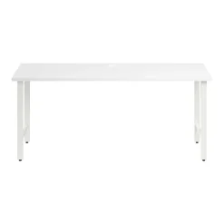 Bush Business Furniture Office Desks<Hustle 72"W Computer Desk with Metal Legs, White (HUD172WH)