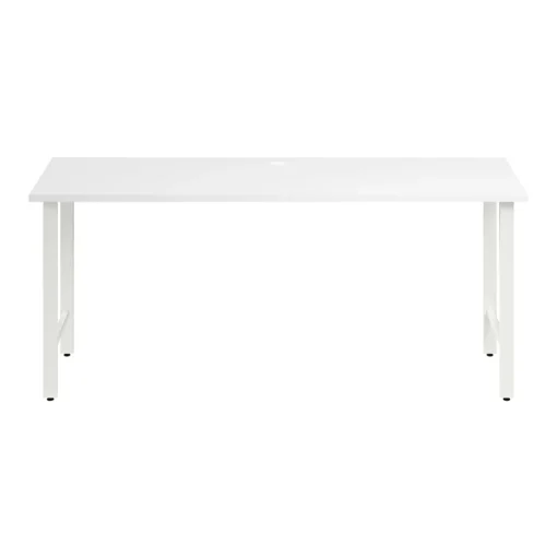 Bush Business Furniture Office Desks<Hustle 72"W Computer Desk with Metal Legs, White (HUD172WH)