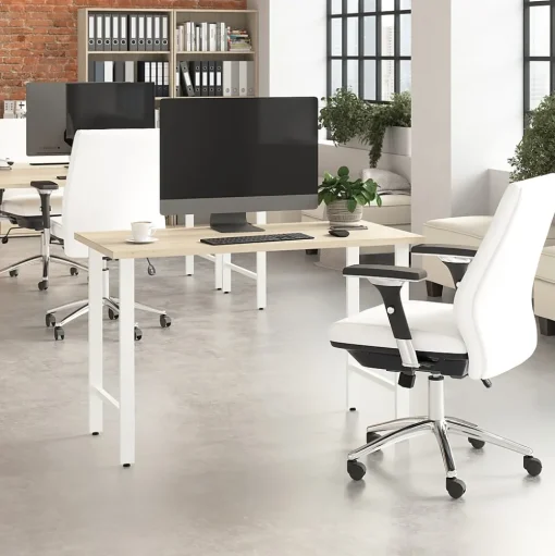 Bush Business Furniture Office Desks<Hustle 48"W Computer Desk with Metal Legs, Natural Elm (HUD148NE)