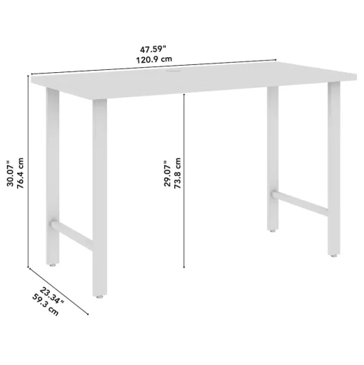 Bush Business Furniture Office Desks<Hustle 48"W Computer Desk with Metal Legs, Natural Elm (HUD148NE)