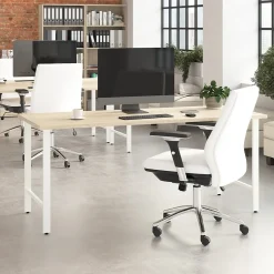 Bush Business Furniture Office Desks<Hustle 72"W Computer Desk with Metal Legs, Natural Elm (HUD272NE)