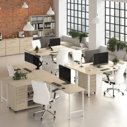 Bush Business Furniture Office Desks<Hustle 72"W Computer Desk with Metal Legs, Natural Elm (HUD272NE)